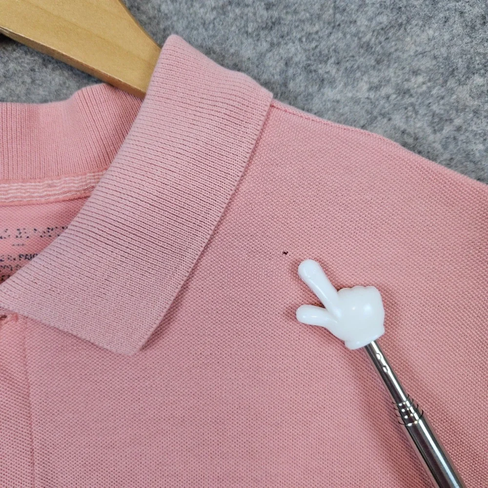 Banana Republic Men's Pink Polo Shirt Size L 100% Cotton Preppy Academia PINHOLE